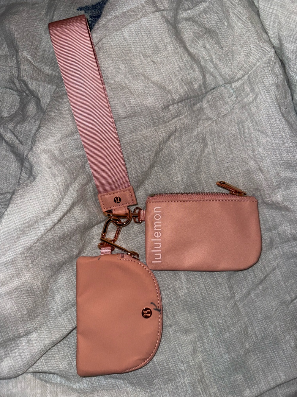 Lululemon Dual Pouch Wristlet Tea Rose/Pink Parfait